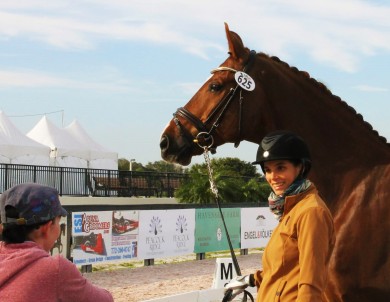 93 - Janine and Naima (with Belafonte) before FEI jog at AGDF 16